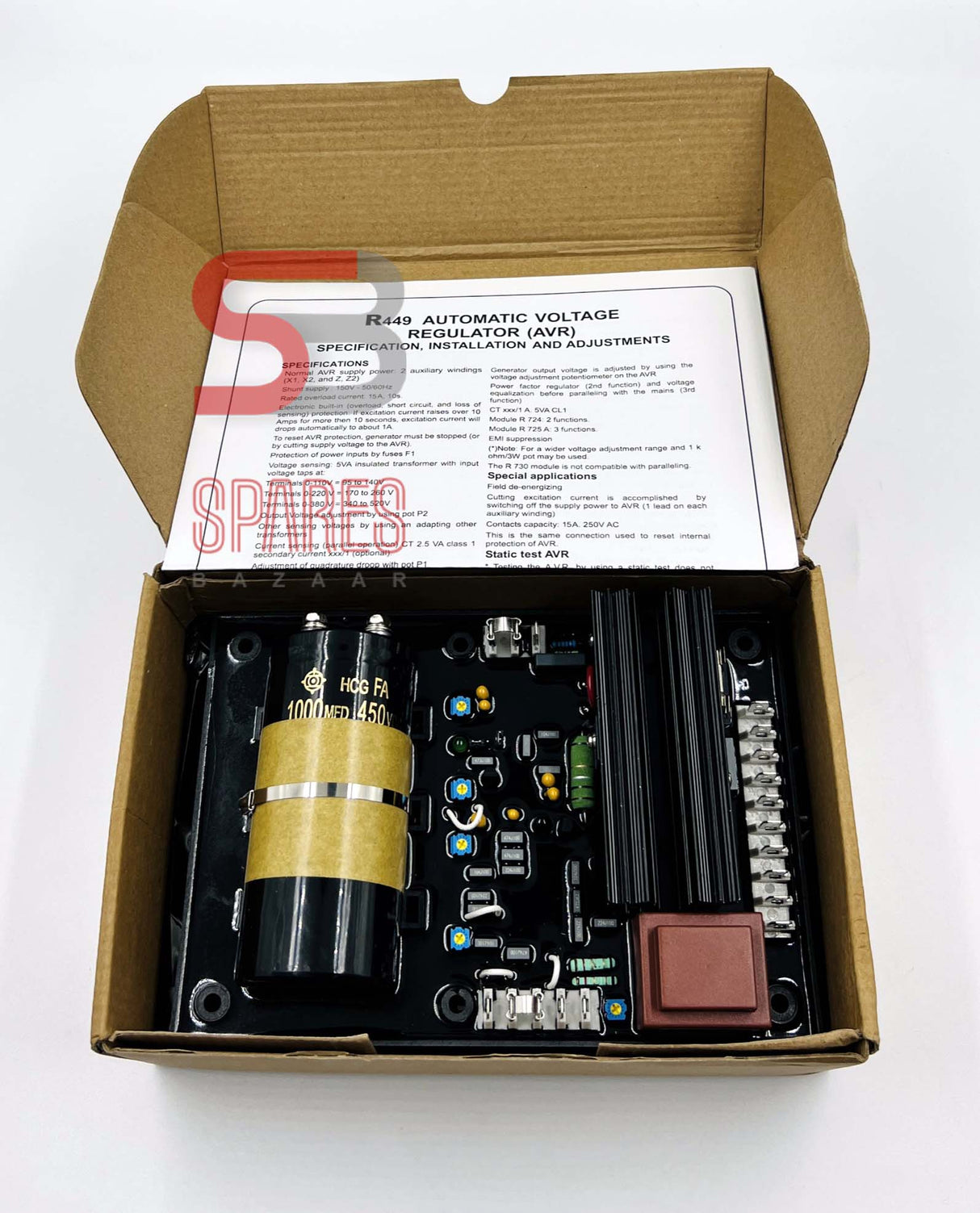 R449 AVR, Automatic Voltage Regulator