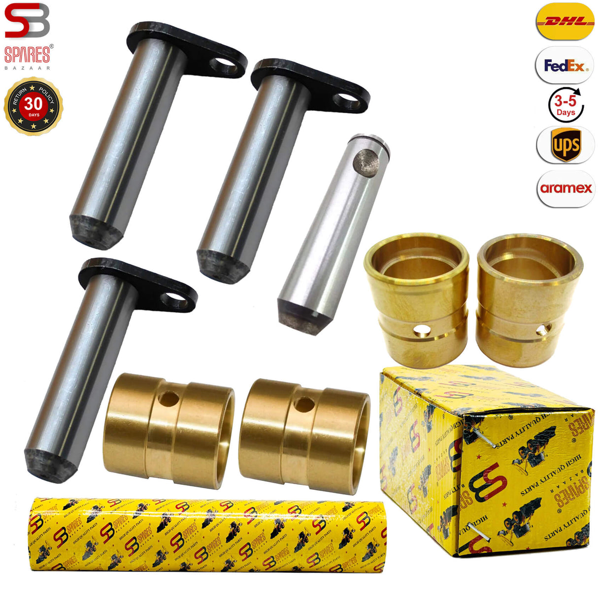 STEERING ASSY. PINS & BUSHES, 911/22800, 811/70018, 808/00246, 808/00253, For JCB Backhoe