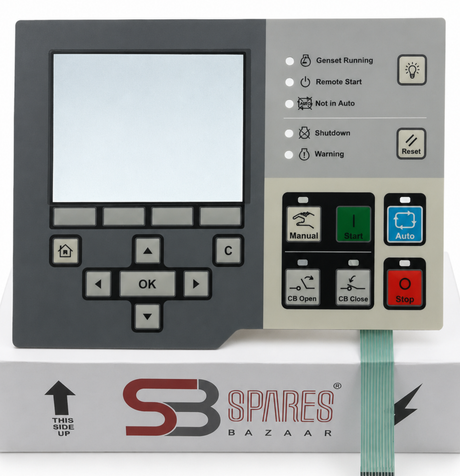 HMI 320 Membrane Keypad for Cummins 0300-6315-02 – front with keypad and ribbon cable